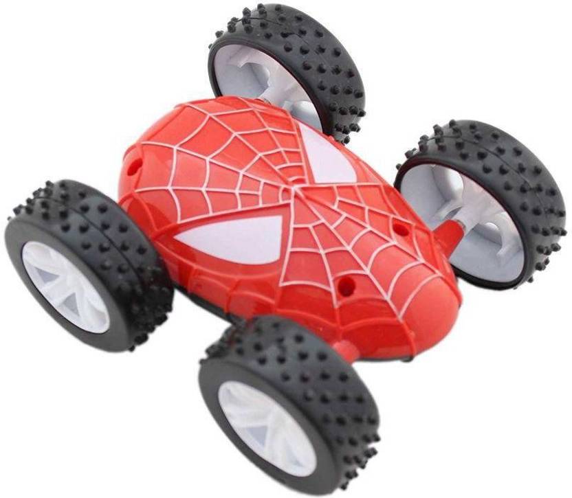 Abhitoys Two Sided Spiderman Car Toy Game Flip Cars Push Motion Two