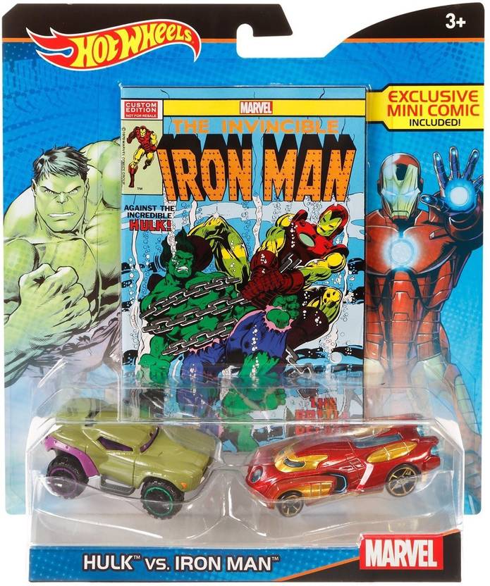 Hot Wheels Marvel Hulk Vs Iron Man Character Car Marvel