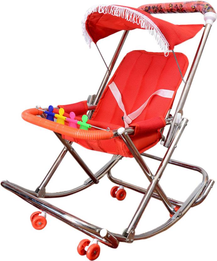 Abasr FOLDABLE RED STEEL WALKER