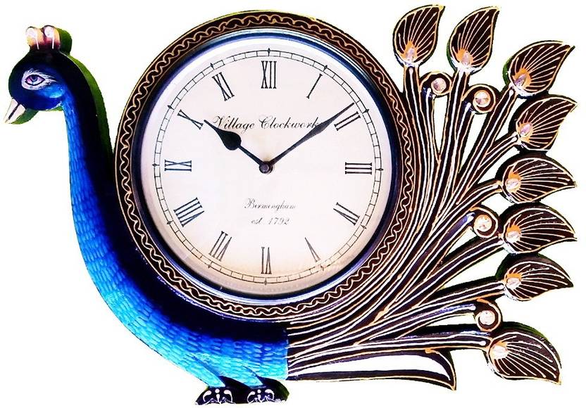 Rajwadi Kala Analog 30 Cm X 44 Cm Wall Clock Price In India