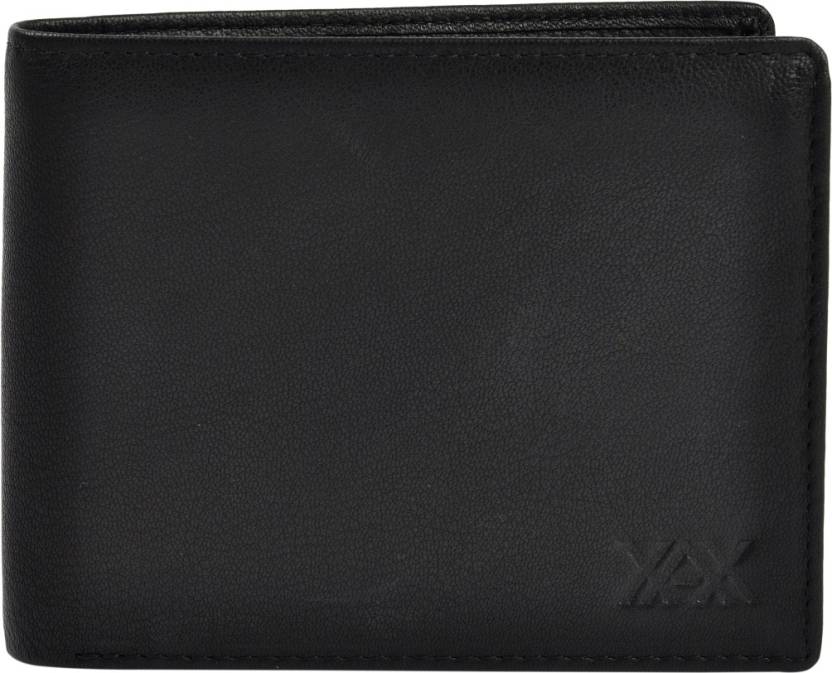 XAX Men Black Genuine Leather Wallet Black - Price in India | Flipkart.com