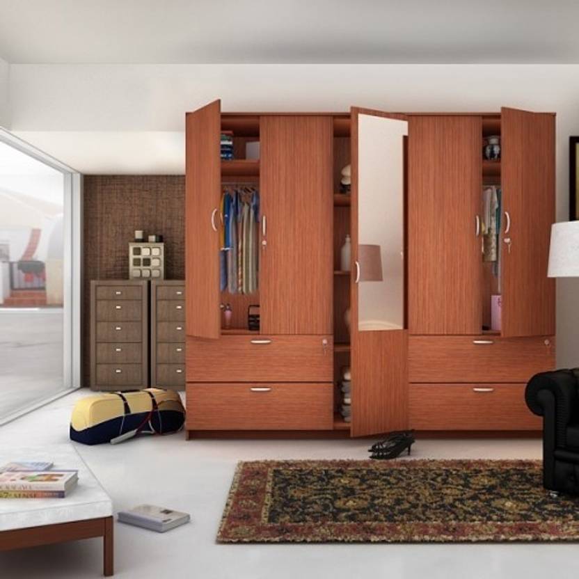 Housefull Engineered Wood 5 Door Wardrobe Price In India