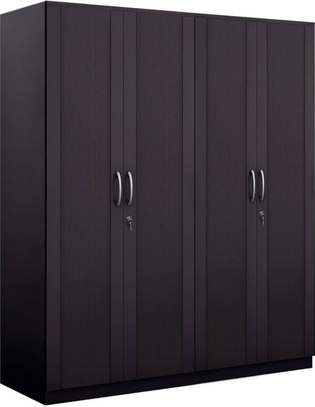 Spacewood Platinum Engineered Wood 4 Door Wardrobe Price In India