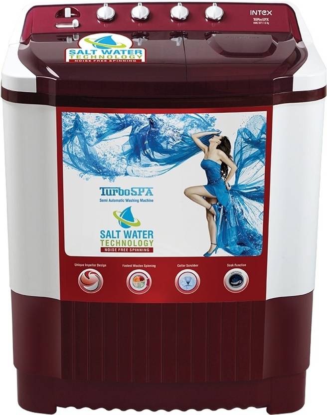 Intex 7.6 kg Semi Automatic Top Load Washing Machine (WMS76FT) 