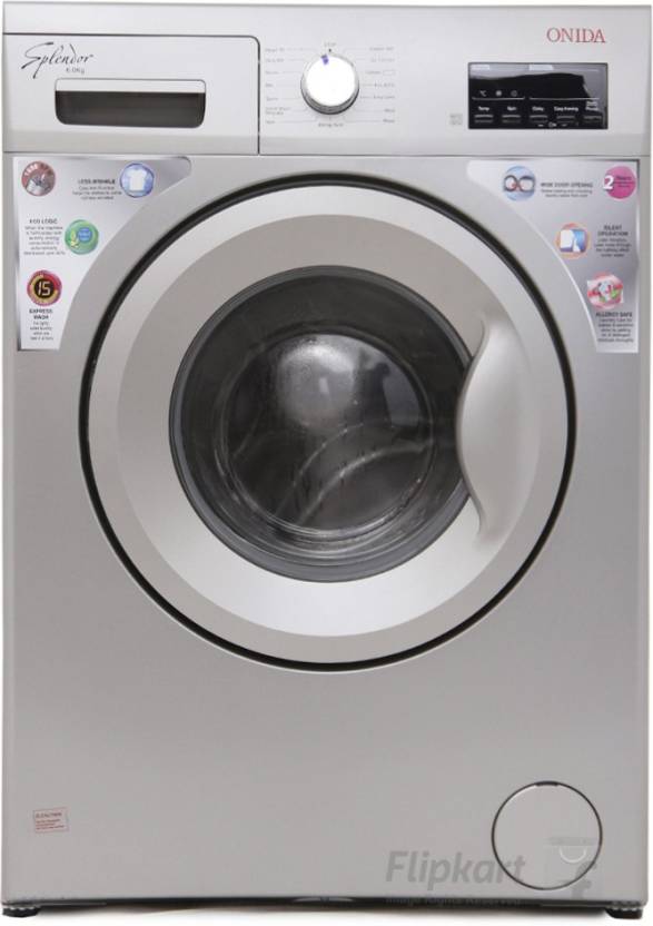 Onida 6 kg Fully Automatic Front Load Washing Machine Silver