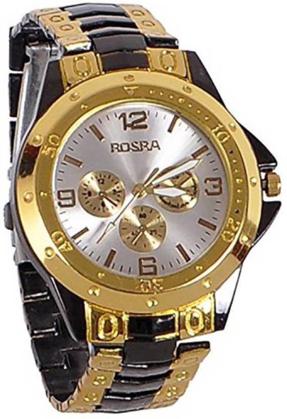 Rosra Gold Black-120 Watch  - For Men