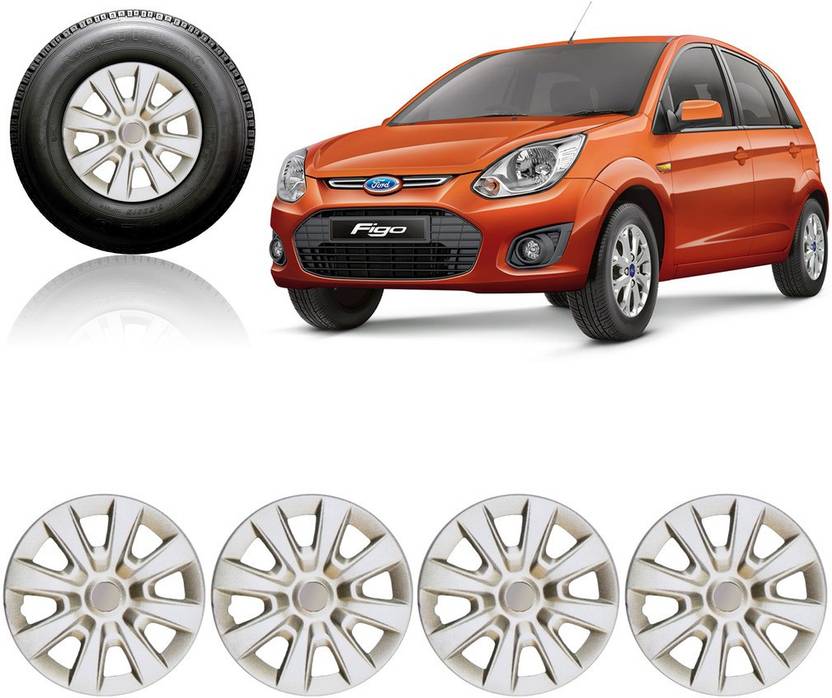 AUTO PEARL Premium Quality Car Full Caps Silver 14Inches Wheel Cover