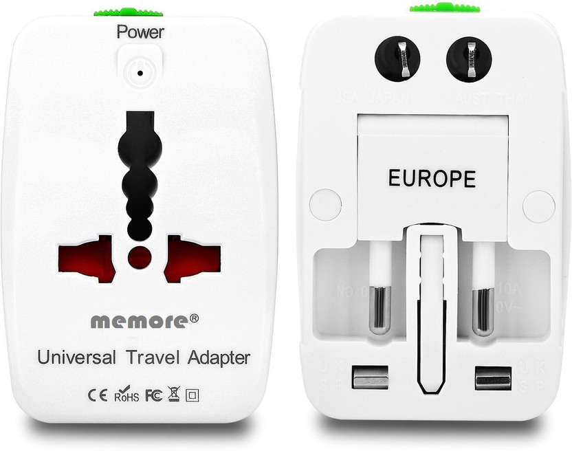 Memore World Wide Travel Charger Adapter Plug Worldwide Adaptor(White)