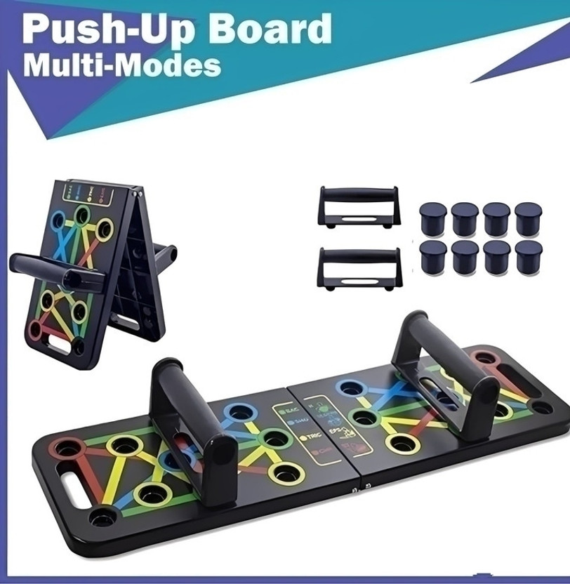 JIM Premium Home Gym Pushup Bar - Portable Exercise Kit for Full Body Toning Ab Exerciser(Black)