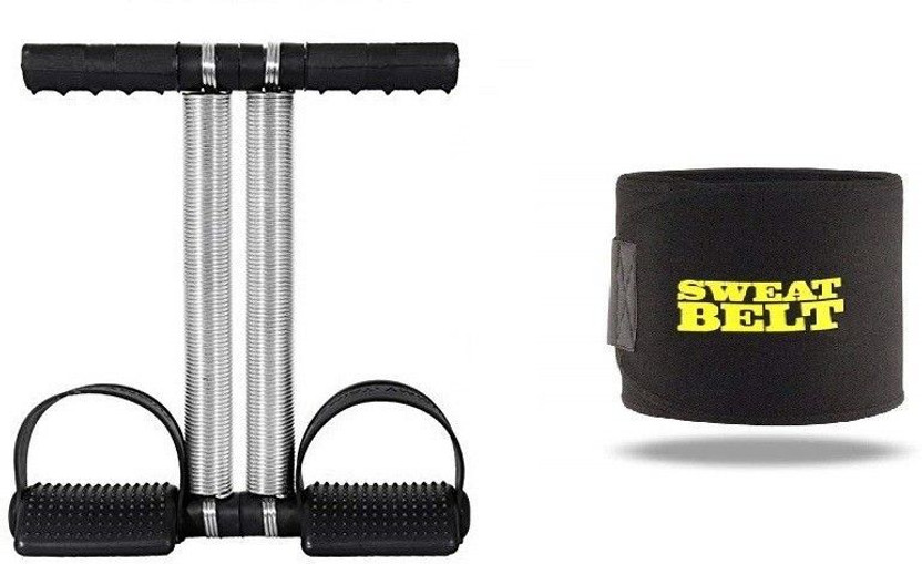 Shopeleven combo double srping Tummy Trimmer & sweat belt body Ab exerciser Home,Gym kit ZC2 Ab Exerciser(Multicolor)