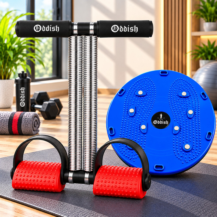 Oddish Tummy Trimmer with Accupressure Wheel Home Gym Ab Exerciser(Red, Blue)