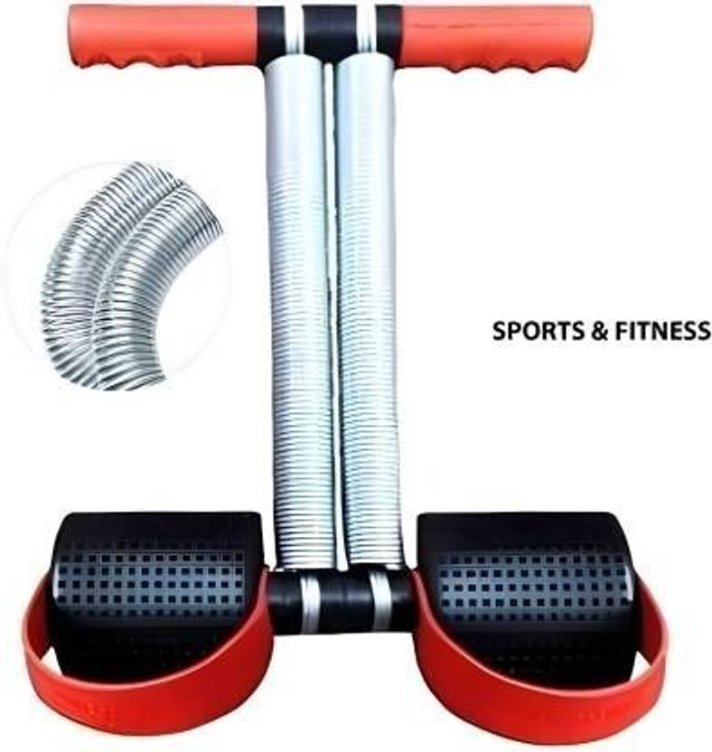 VSA CARE Double Spring Tummy Trimmer Ab Exercise Men and Women Home Gym Fitness Ab Exerciser(Red)