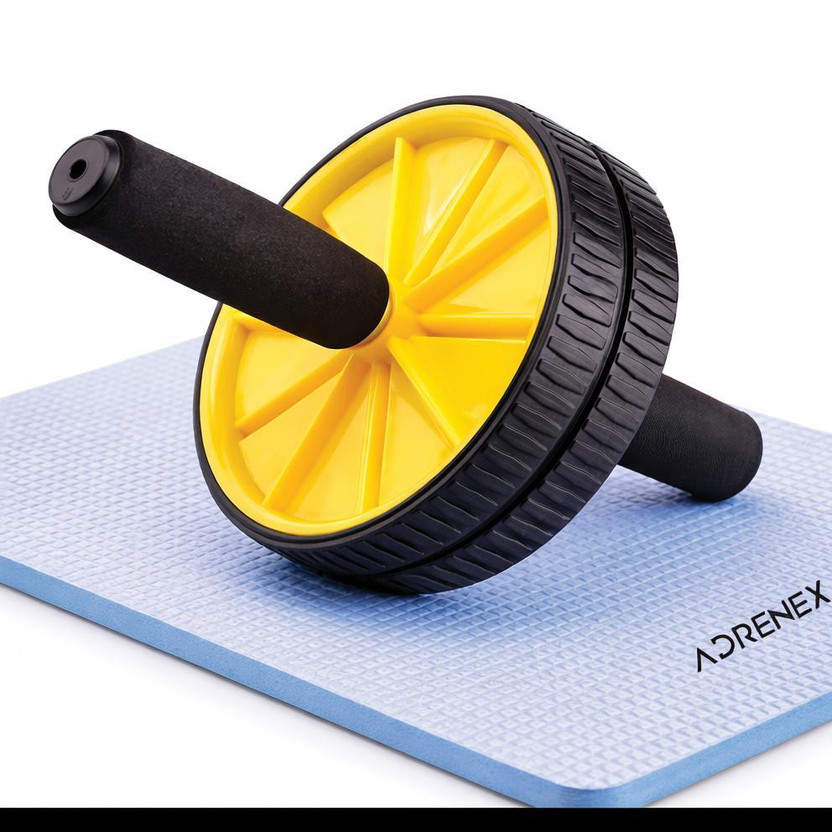 Adrenex Adrenex Double Wheel Ab Roller Gym For Exercise Fitness Equipment Ab Exerciser(Black, Yellow) - Flipkart Deal