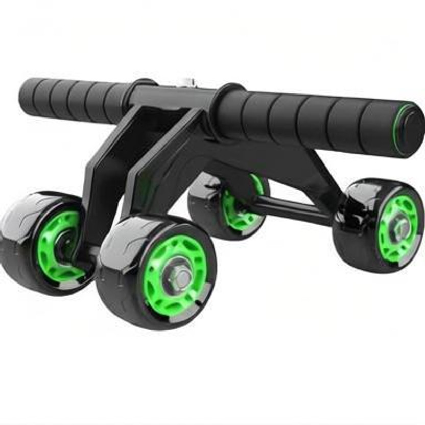 Eayeti 4 Wheel Ab Abdominal Roller Workout Fitness Exercise Equipment For Mens & Women. Ab Exerciser(Black)