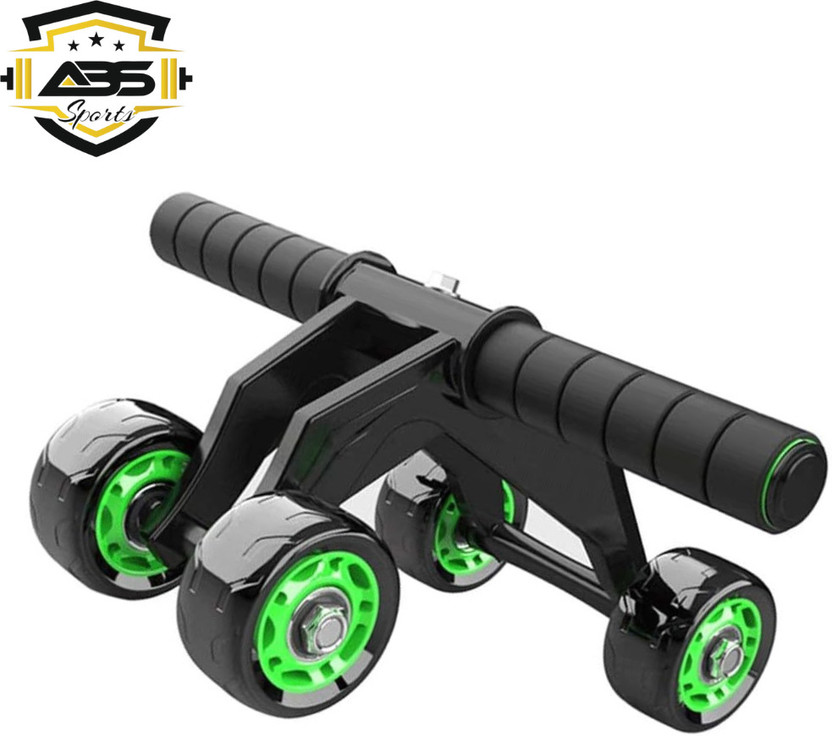 CF CF SPORTS Abs Roller With 4 Wheels Exercise Equipment For Home And Gym. Ab Exerciser(Black, Green) - Flipkart Deal