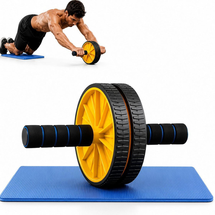 Shopeleven DL6 Sports Solid wheel Roller Ab Exerciser(Multicolor)