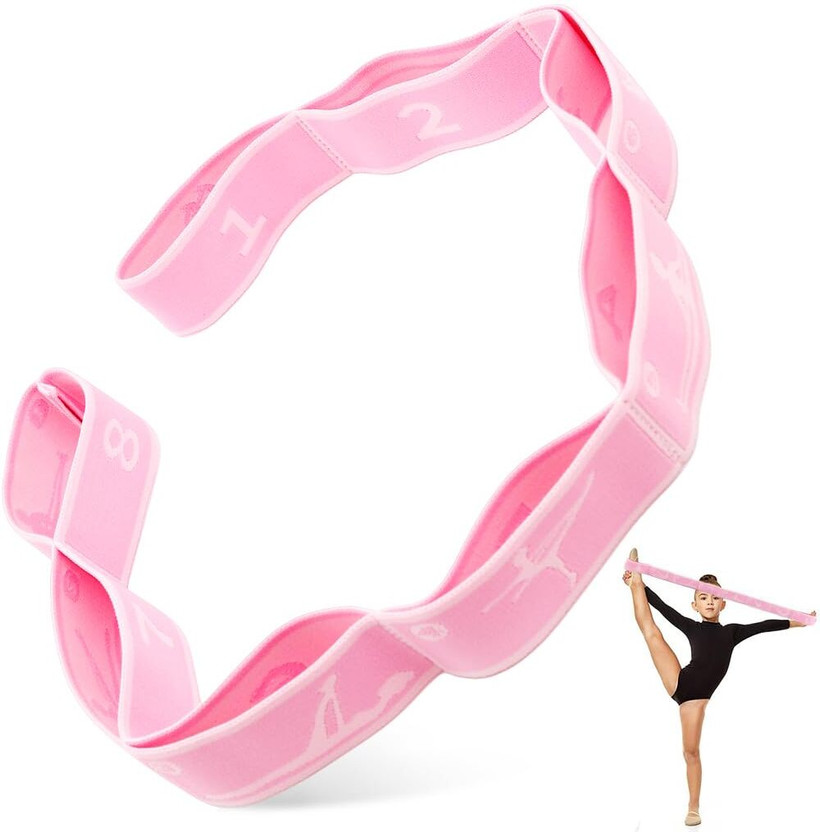 tribiz 8-Grid Elastic Yoga Stretch Band Ab Exerciser(Pink)