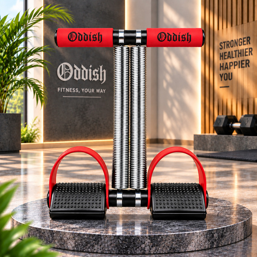 Oddish Double Spring Tummy Trimmer and Sweat Slim Belt combo Ab Exerciser Ab Exerciser(Red)