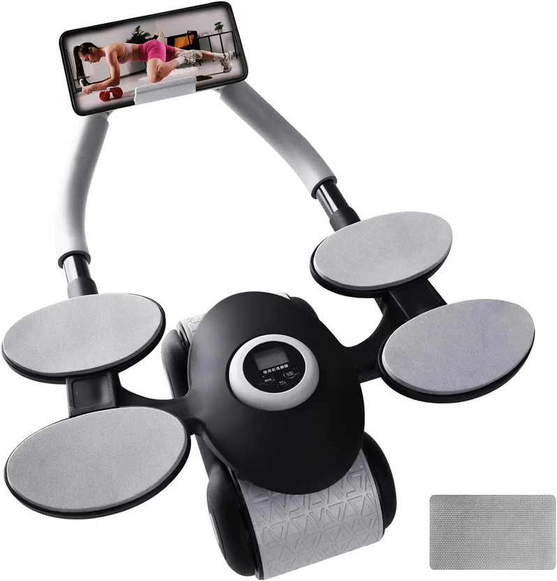 OBIXO 2023 New Ab roller Wheel, Automatic Rebound 2 In 1 For Abs Workout Ab Exerciser(Grey, Black, White)