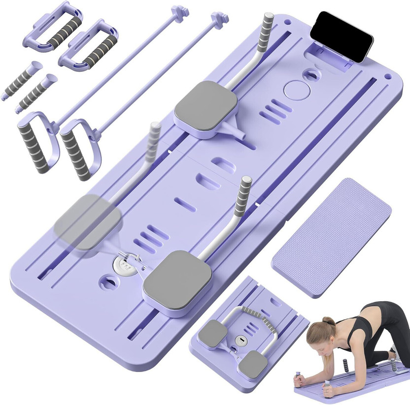 PIXNA Multi-Purpose Foldable Pilates Reformer Board for Home Ab Exerciser(Multicolor)