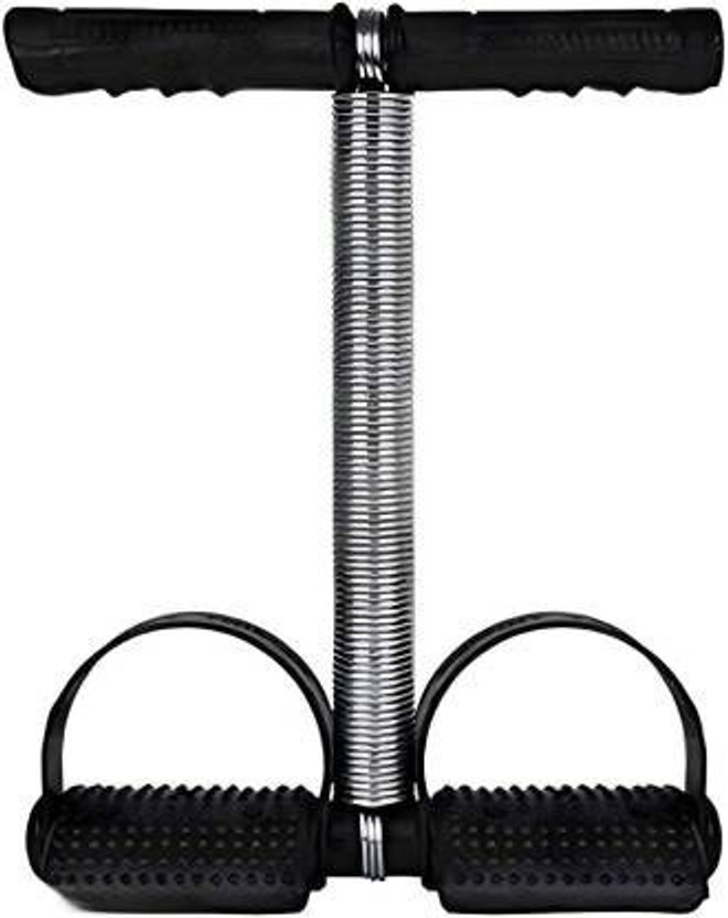 VSA CARE Single Spring Tummy Trimmer Ab Exercise Men and Women Home Gym Fitness Ab Exerciser(Black)