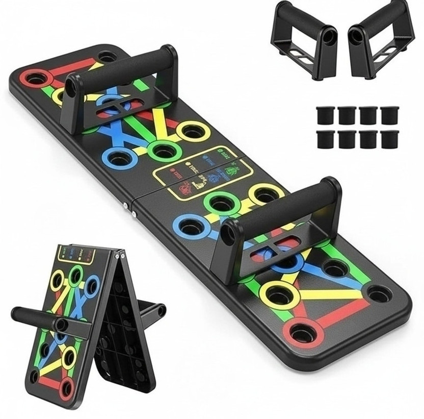 JIM Durable Pushup Board for Daily Fitness equipment for home Ab Exerciser(Black)