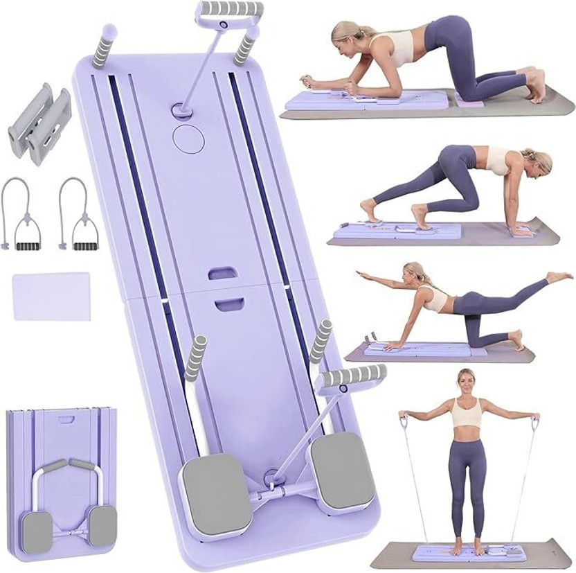 PIXNA Pilates Board - Pilates Reformer Set, Multi-Purpose Foldable Ab Exerciser(Multicolor)