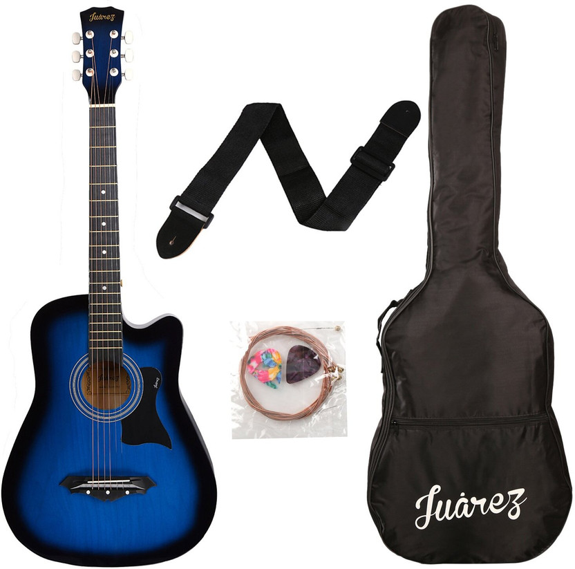 Juarez JRZ38C/TBS Acoustic Guitar Linden Wood Rosewood Right Hand Orientation(Blue)