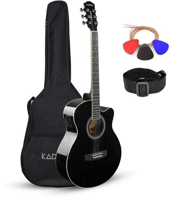 KADENCE KAD-BLK-EQ-C (with online Courses) Acoustic Guitar Spruce Rosewood Right Hand Orientation(Black)