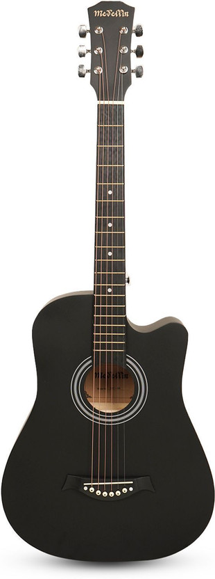 Medellin 38” matt black Acoustic Guitar Linden Wood Rosewood Right Hand Orientation(Black)
