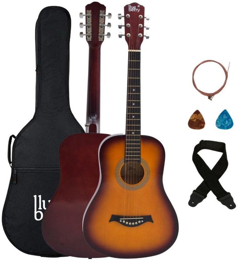 BLUEBERRY VIP-360, 36 Inch Acoustic Guitar Linden Wood Synthetic Wood Right Hand Orientation(Vintage Sunburst)