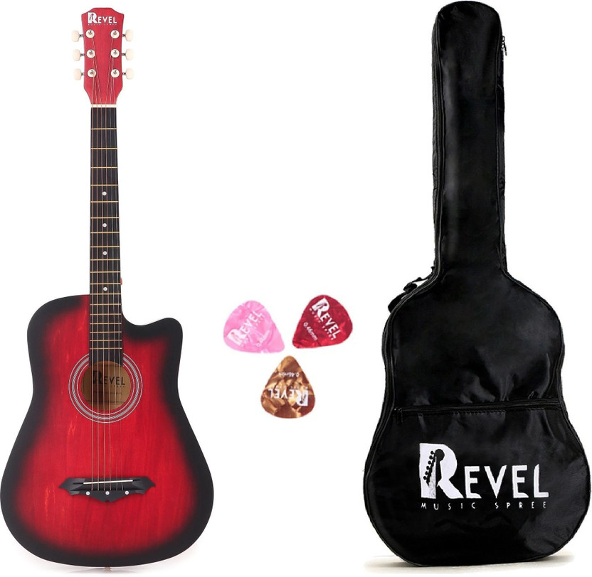 REVEL RVL-38C-LGP-RD Acoustic Guitar Linden Wood Ebony Right Hand Orientation(Red)