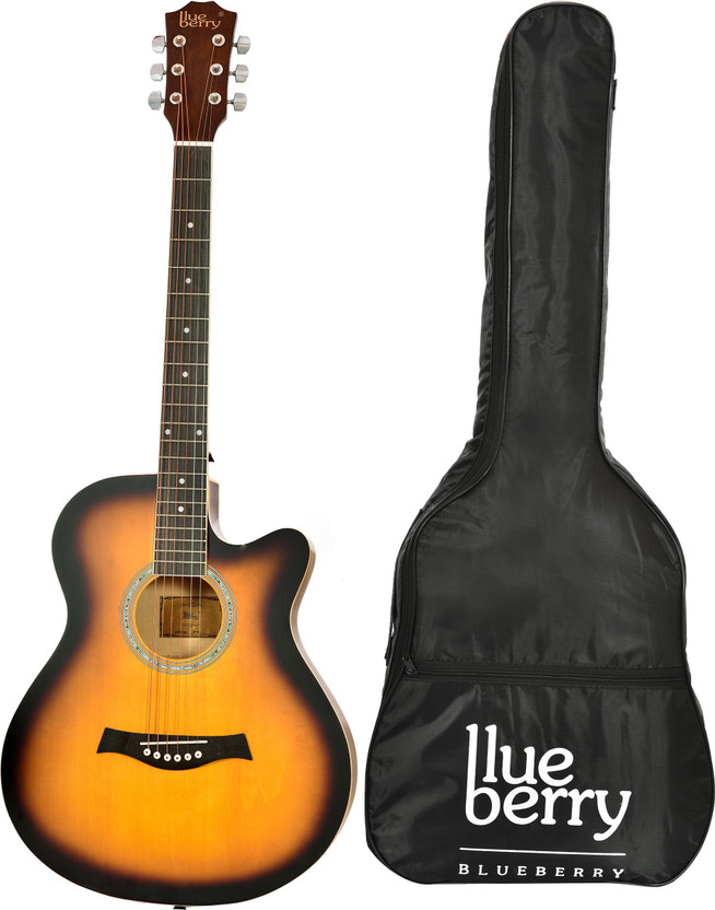 BLUEBERRY B-40L-Sunbrust,40" Acoustic Guitar Spruce Ebony Right Hand Orientation(Orange)