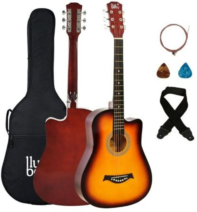 BLUEBERRY B-D38 InBuilt Trussrod Acoustic Guitar Mahogany, Basswood Tech Wood Right Hand Orientation(Multicolor)