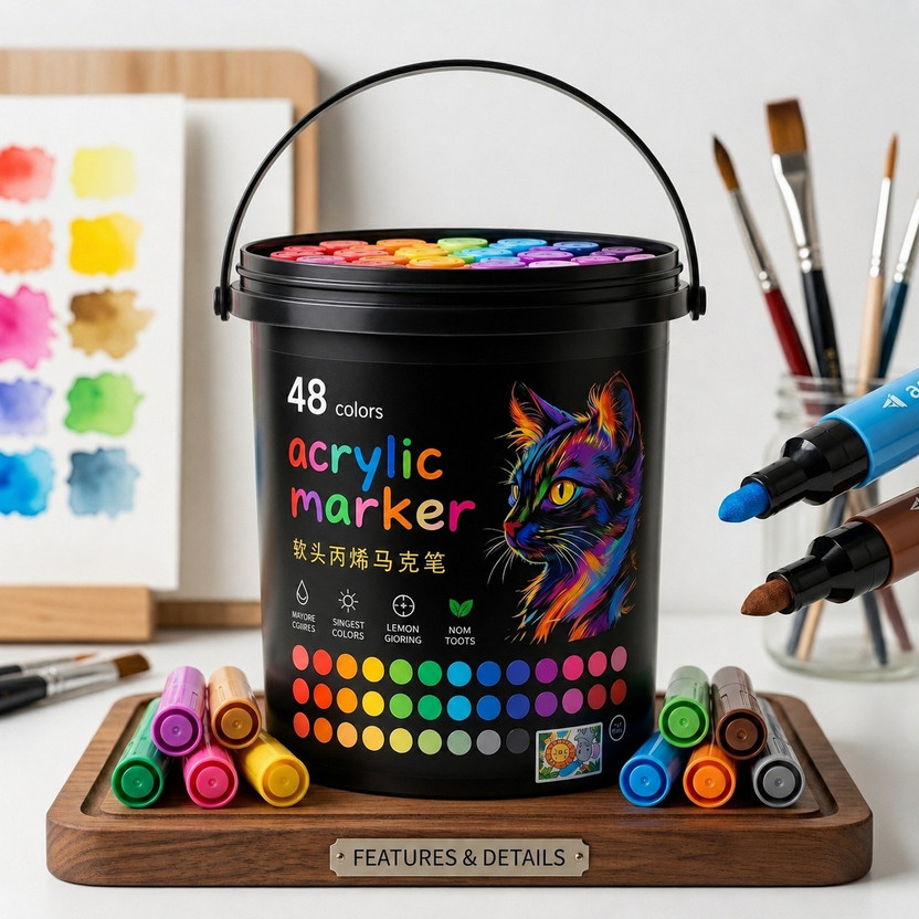 Proton 48 Colors Acrylic Marker 17 cm Acrylic Sheet(160 mm)