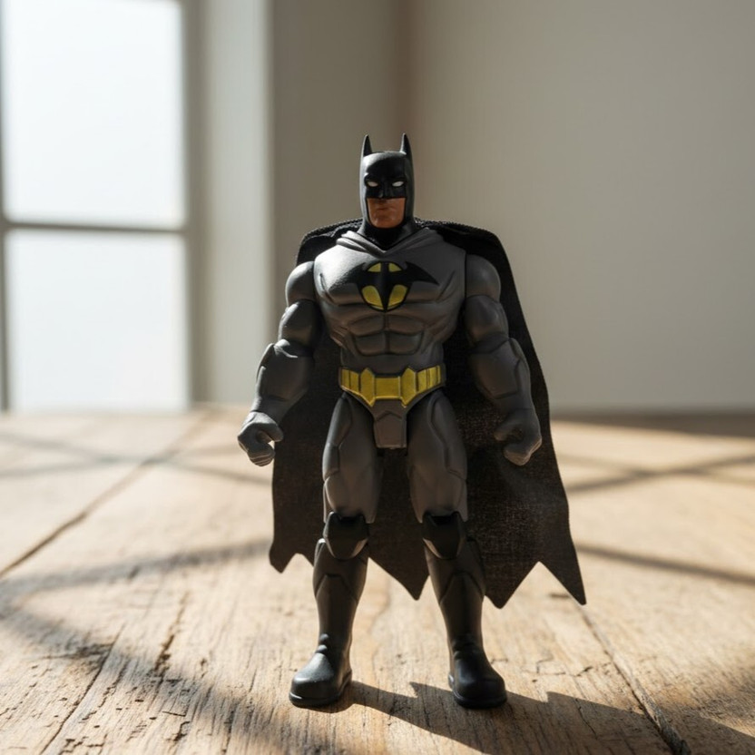 GKNEX Avengers Inspired Superhero Action Figure | Batman Style Collectible Toy(Black, Grey)