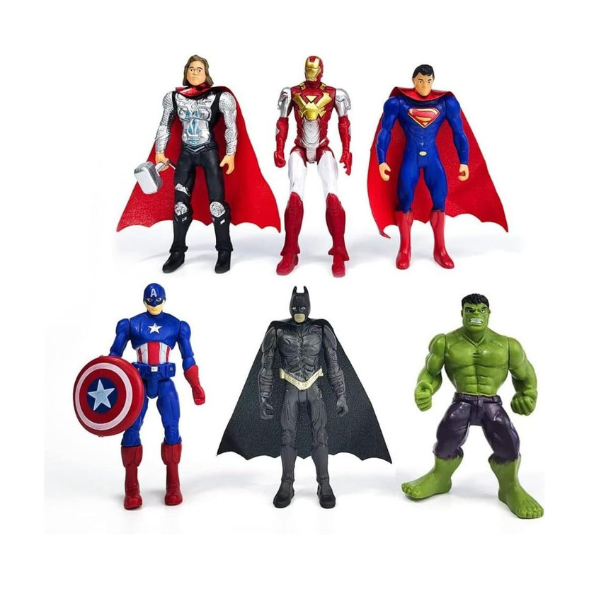MARHABA TRADERS Ultimate Avenger Superhero Cake ToyTopper Set of 6 Pcs Best Action Figures(Multicolor)
