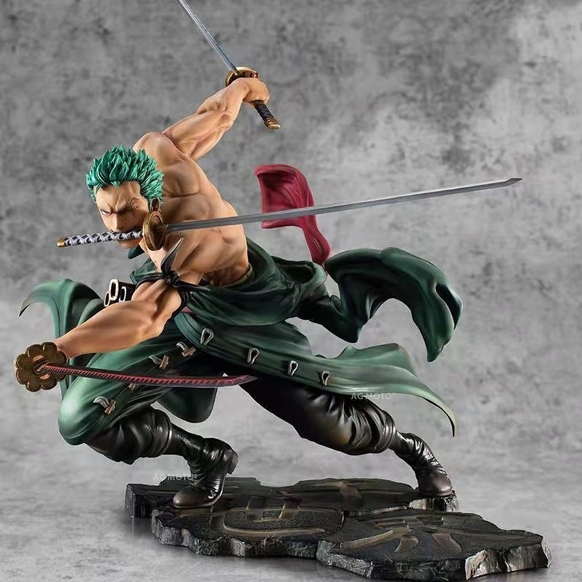 AG MOTO Roronoa Zoro Anime Action Figure In Action One Piece Action Figures Toys(Multicolor)