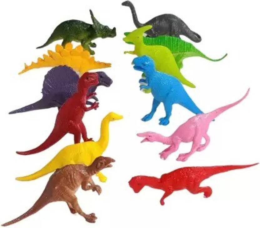 Anushka Toys Dinosaurs Animals Figures Toys Set with Tree for Kids