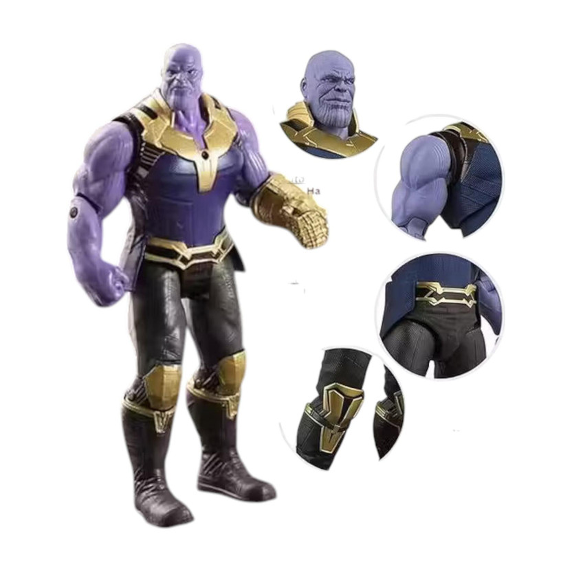zeora Marvel Avengers Thanos Action Figure Toy Super Hero Collectible for Kids & Fans(Purple)