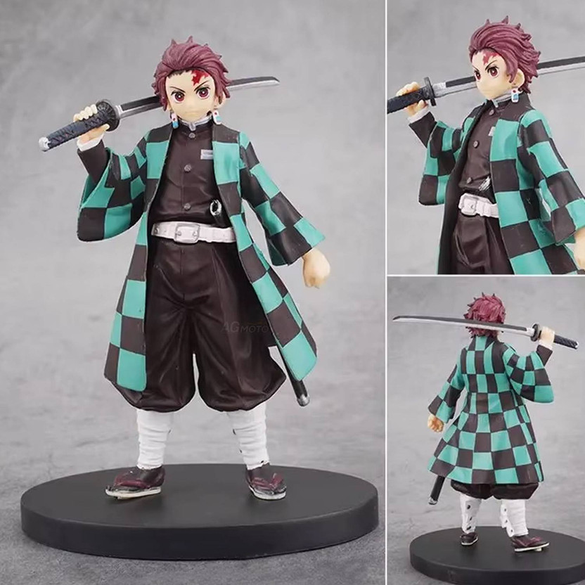 Bugstore Enterprises Tanjiro Kamado Action Figure 16 cm | Demon Slayer Anime Collectible Toy(Multicolor)