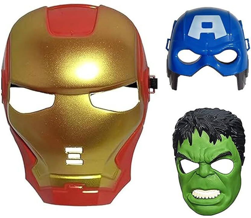 ASUNFISH Set of 3 Superhero Cartoon Plastic Superhero Birthday Party Props Return Gift(Multicolor)
