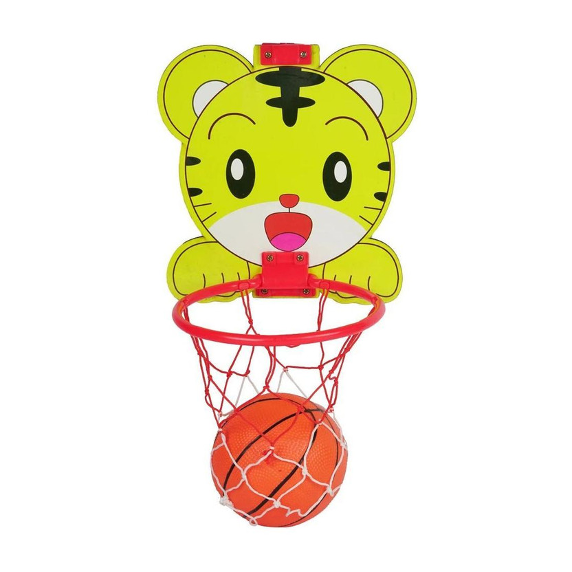 asian asian Tiger Wooden Basketball Board with Hoop & Ball – Indoor Outdoor Toy Sport(Yellow) - Flipkart Deal