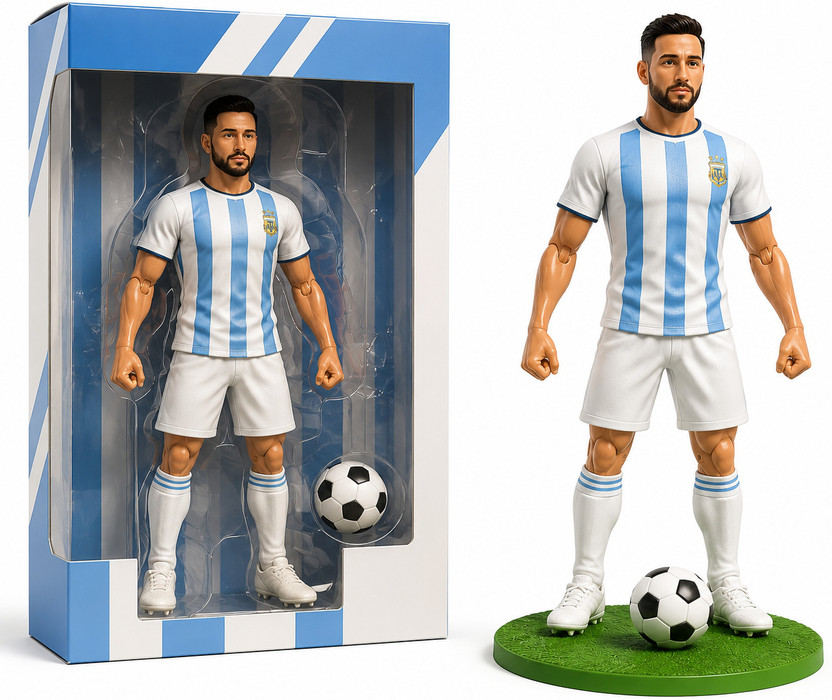 Takhatmal Football Star Action Figure Toy Gift Set for Kids & Soccer Fans(Multicolor)