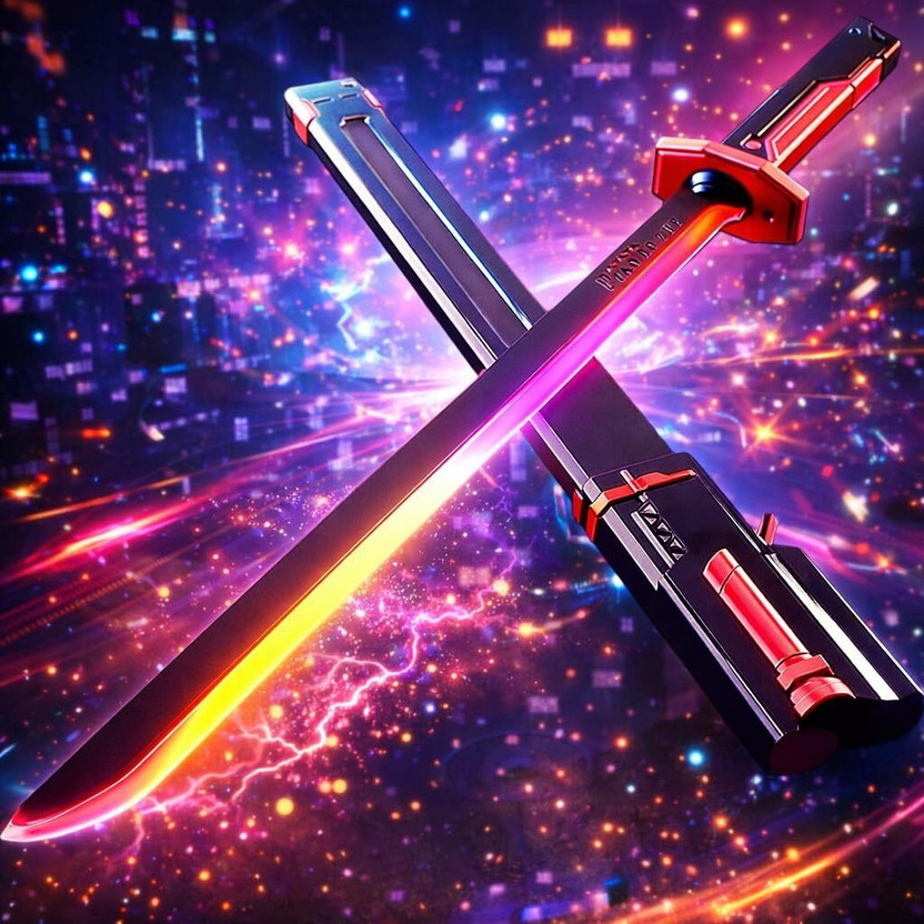 RUSHITA Smoke-Spraying Light Up Sword / Gradient LED Katana(Multicolor)