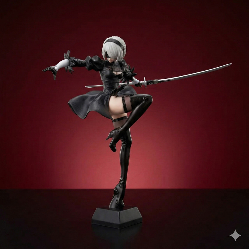 GT Gala Time 2B 19CM Nier Automata Anime Action Figure Game Collectible(Multicolor)