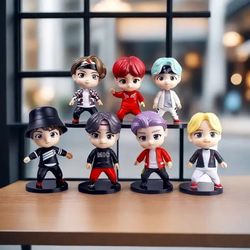 GT Gala Time BTS 7 Piece Action Figure Set Kpop Idol Toy Kids Gift Collectible Set(Multicolor)