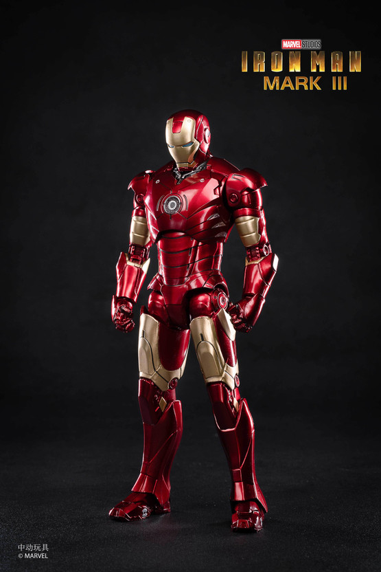MARVEL Iron Man Mark 3 Action Figure, Interchangeable Parts, Premium Collectibles(Multicolor)