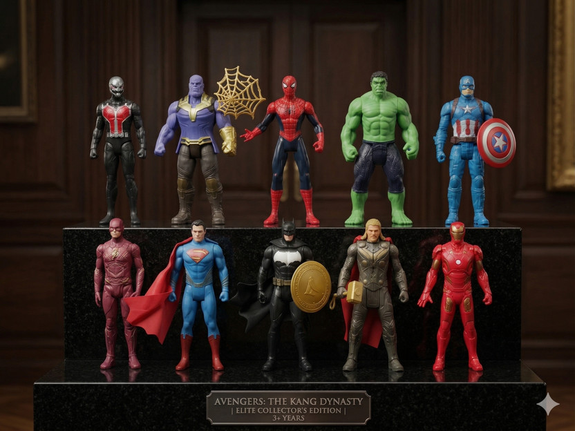 BAIRNINO 10 Superhero Action Figure Set | Avengers & DC Heroes Toys with Movable Joints(Multicolor)