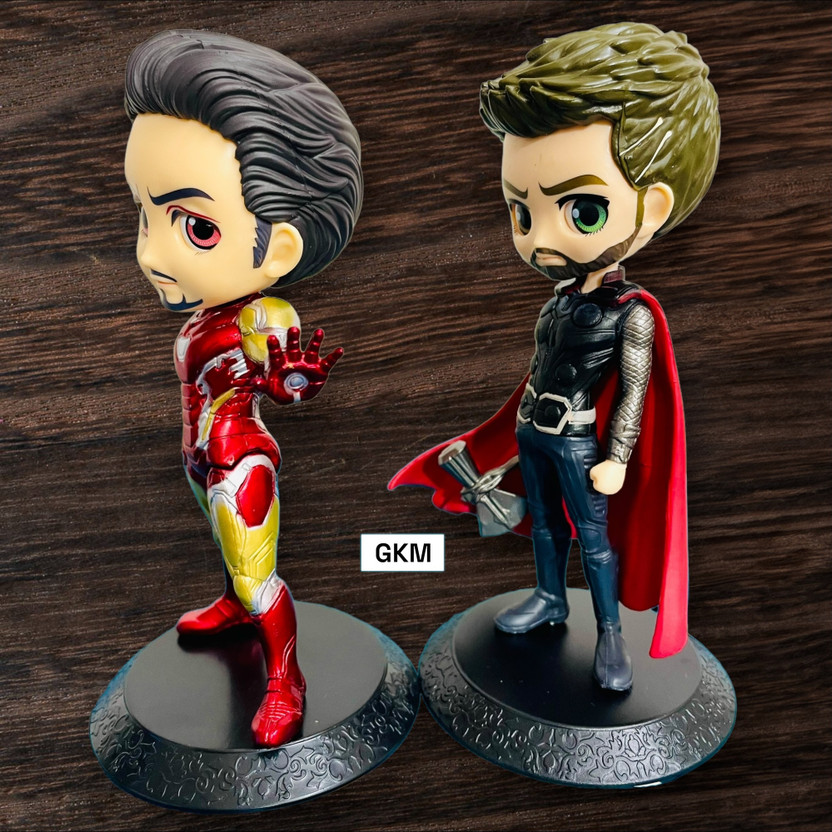 GKM GKM Thor axe & Ironman Q posket Action figure for office/study table(Size 15 cm)(Multicolor) - Flipkart Deal